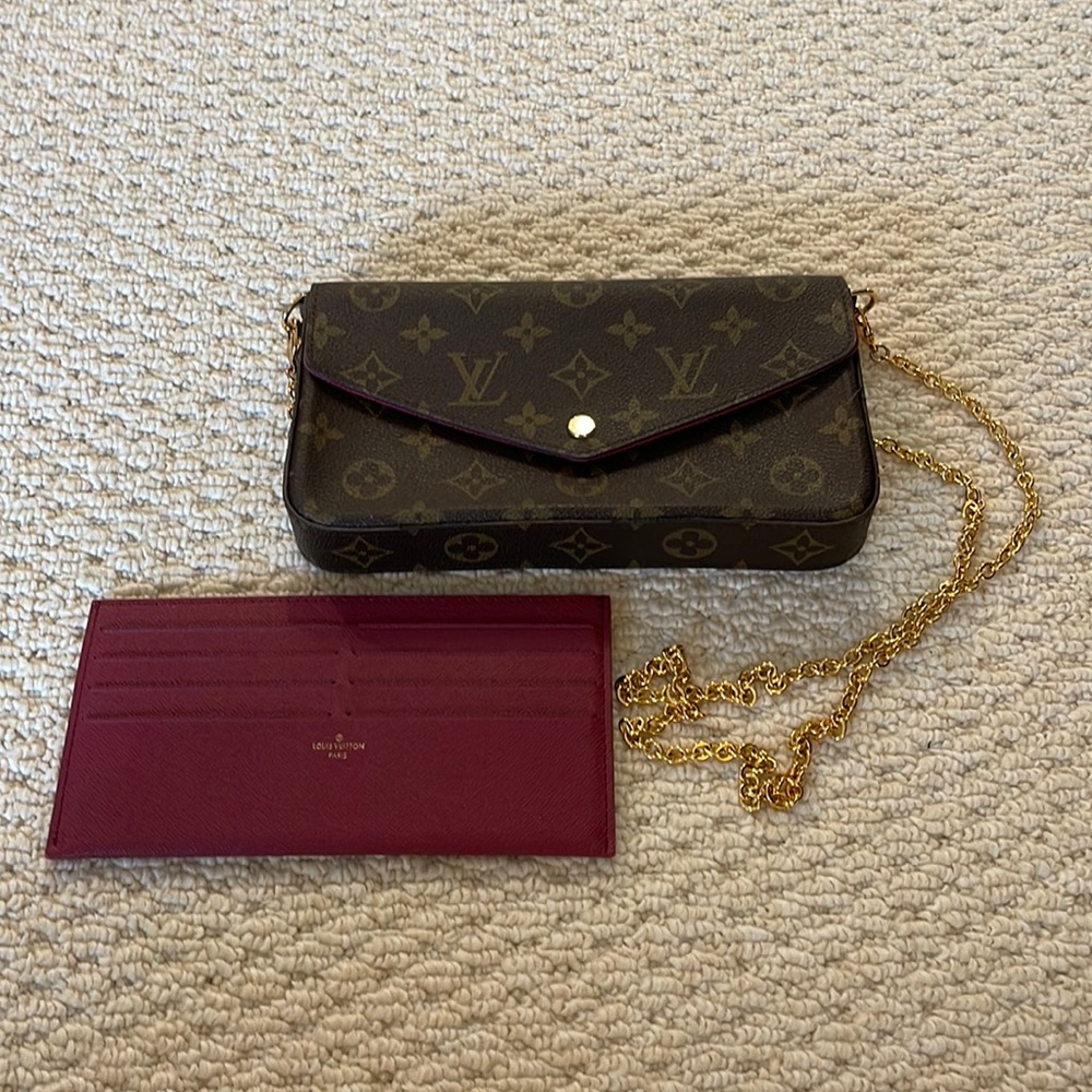 Louis Vuitton Felicie Pouchette Cluch/Crossbody with matching insert